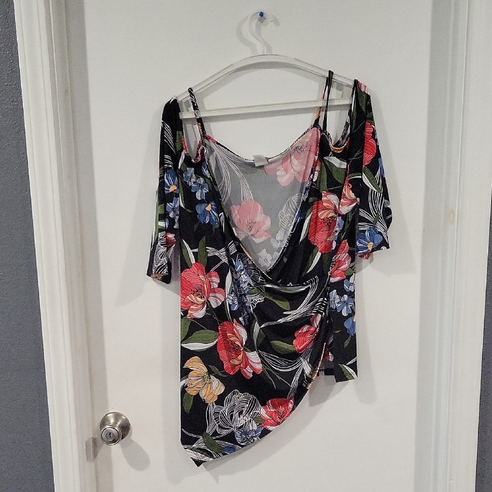 Floral Black Women's Top